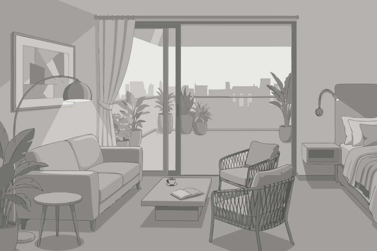Habitación Familiar con vistas al jardín